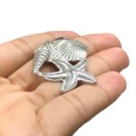 Pingente Concha C/ Estrela 45mm Níquel – 1 Und - Imagem 3