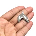 Pingente Cauda De Sereia 32mm Níquel - 1 Und - Imagem 2