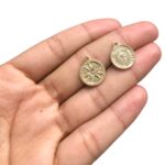 Pingente Redondo 10mm Trabalhado - 1 Und - Imagem 2