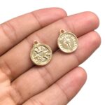 Pingente Redondo 10mm Trabalhado - 1 Und - Imagem 5