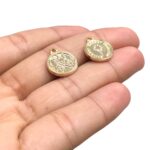 Pingente Redondo 10mm Trabalhado - 1 Und - Imagem 3