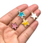 Pingente Estrela Do Mar 13mm C/ Resina Dourado - 1 Und - Imagem 2