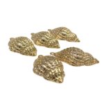 Pingente Concha Do Mar 44mm Trabalhado Dourado - 1 Und