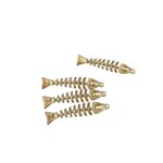 Pingente Peixe Espinha 50mm Dourado - 1 Und