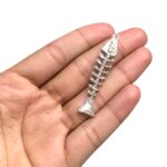 Pingente Peixe Espinha 50mm Níquel – 1 Und - Imagem 2