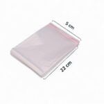Saco Adesivo S/Furo 5x22cm – 25 Unds