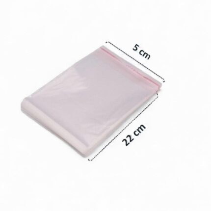 Saco Adesivo S/Furo 5x22cm – 25 Unds