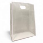 Sacola Plástico C/ Alça Vazado 8x18x26cm Transparente - 1 Und