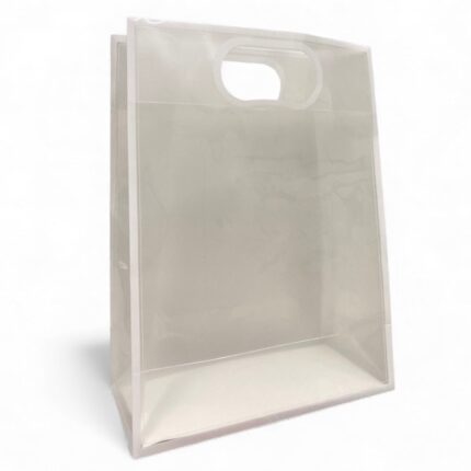 Sacola Plástico C/ Alça Vazado 8x18x26cm Transparente - 1 Und