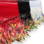 Galão Franja C/ Fita Holográfico 20cm - Metro