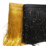 Galão Franja Poliéster 20cm C/ Paetê - Metro