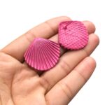 Base Brinco Concha Do Mar 29mm Pintado - 1 Par - Imagem 2