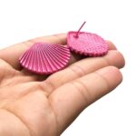 Base Brinco Concha Do Mar 29mm Pintado - 1 Par - Imagem 3