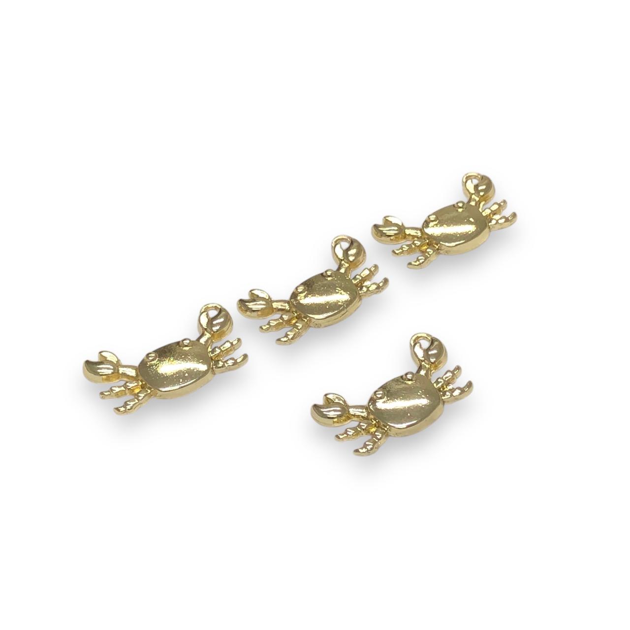 WhatsApp Image 2025-11-29 at 11.24.15 Pingente Caranguejo 12mm Dourado - 1 Und - Imagem 1