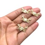 Pingente Caranguejo 12mm Dourado - 1 Und - Imagem 2