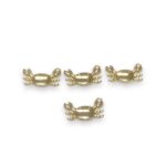 Pingente Caranguejo 12mm Dourado - 1 Und - Imagem 4