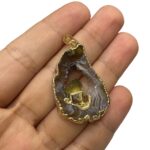 Pingente Pedra Disforme Dourado - 1 Und - Imagem 4