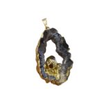 Pingente Pedra Disforme Dourado - 1 Und - Imagem 3