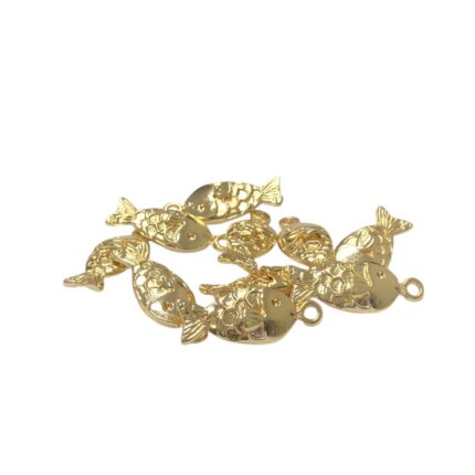 Pingente Peixe 22mm Dourado – 1 Und