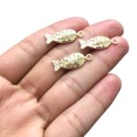 Pingente Peixe 22mm Dourado – 1 Und - Imagem 3