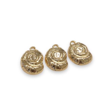 Pingente Caramujo 24mm Dourado - 1 Und