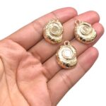 Pingente Caramujo 24mm Dourado - 1 Und - Imagem 3