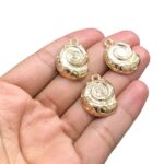 Pingente Caramujo 24mm Dourado - 1 Und - Imagem 2