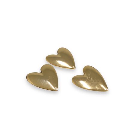 Pingente Coração 30mm Dourado - 1 Und