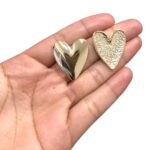 Pingente Coração 30mm Dourado - 1 Und - Imagem 2