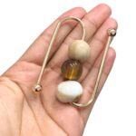 Passante 38mm Decorado C/Contas Dourado - 1 Und - Imagem 2