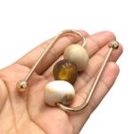 Passante 38mm Decorado C/Contas Dourado - 1 Und - Imagem 3