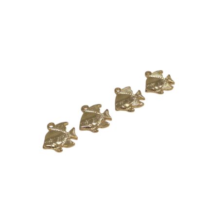 Pingente Peixe 15mm Dourado - 1 Und