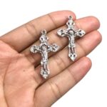 Pingente Cruz 40mm Níquel - 1 Und - Imagem 2