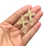 Pingente Cruz 40mm Dourado – 1 Und - Imagem 2