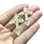 Pingente Cruz 40mm Dourado – 1 Und - Imagem 3