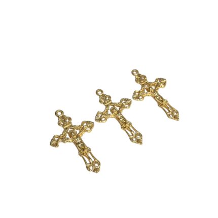 Pingente Cruz 40mm Dourado – 1 Und