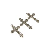 Pingente Cruz 40mm Níquel - 1 Und