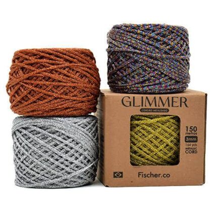 Fio Glimmer Fischer Lurex 3mm - C/150 Metros