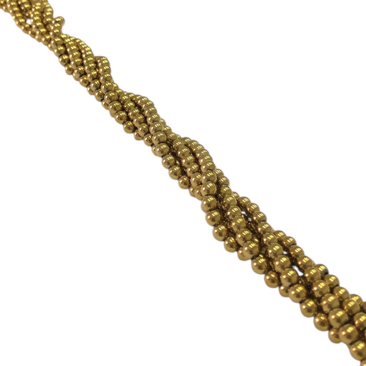 WhatsApp Image 2025-12-05 at 11.19.59 Fio Hematita 4mm Dourado - 1 Fio - Imagem 1