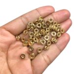 Entremeio Redondo 7mm Abs Dourado - 20 Gramas - Imagem 2