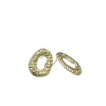 Base Brinco Oval Trabalhado 25mm Dourado – 1 Par