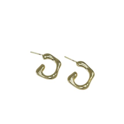 Base Brinco Disforme 21mm Dourado - 1 Par