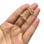 Base Brinco Disforme 21mm Dourado - 1 Par - Imagem 2