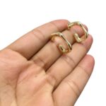 Base Brinco Disforme 21mm Dourado - 1 Par - Imagem 3