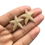 Base Brinco Estrela Do Mar 24mm Dourado - 1 Par - Imagem 3