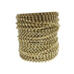 Corrente Strass Vidro SS12 Dourado – C/ 50 Metros