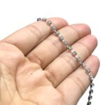 Corrente Strass Vidro SS12 Níquel – C/ 50 Metros - Imagem 3