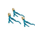 Pingente Imitação Coral 53mm C/ Terminal Dourado - 1 Und - Imagem 3