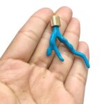 Pingente Imitação Coral 53mm C/ Terminal Dourado - 1 Und - Imagem 4