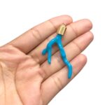 Pingente Imitação Coral 53mm C/ Terminal Dourado - 1 Und - Imagem 2